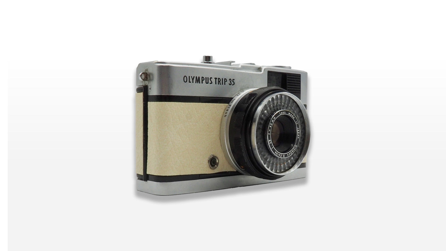 Olympus Trip 35 (Custom Creme Leather)