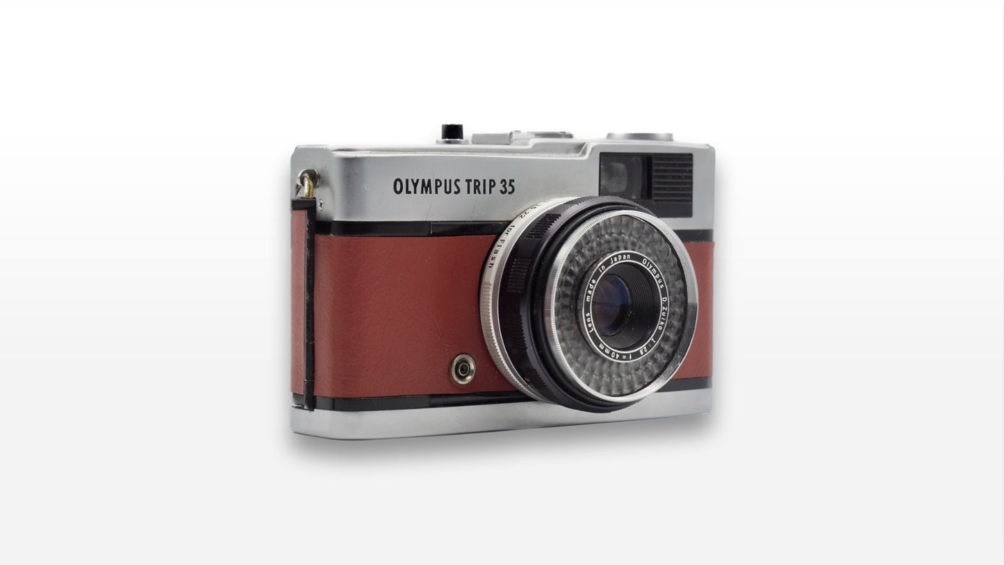 Olympus Trip 35 (Custom Red/Creme)